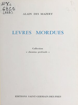 cover image of Lèvres mordues